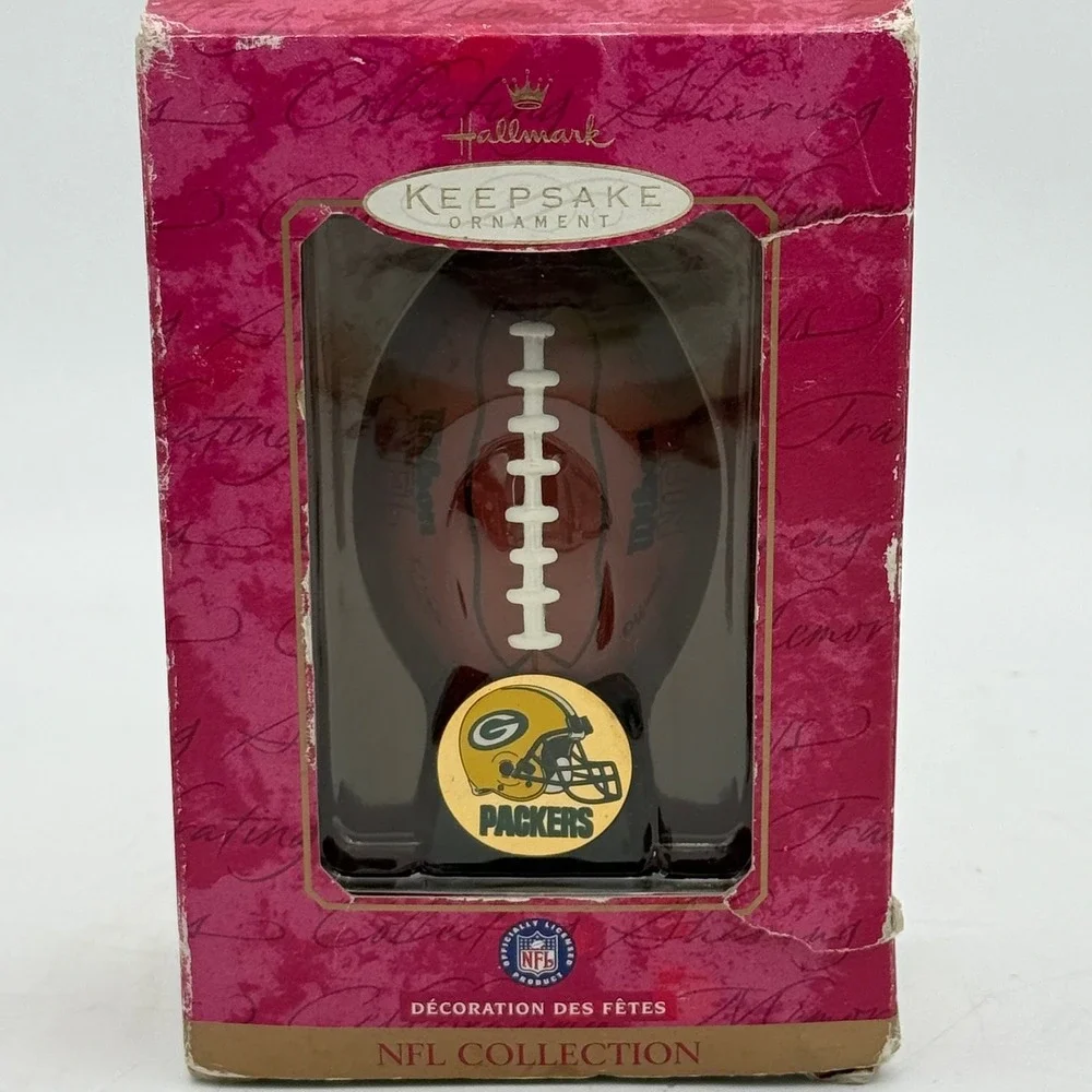Hallmark Keepsake Green Bay Packers NFL Ornaments Lot 1998 2000 Football Helmet